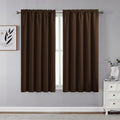 CUCRAF Blackout Curtains 45 inch Length 2 Panels Set, Rod Pocket Room Darkening Drapes for Bedroom Living Room, Insulated Therma