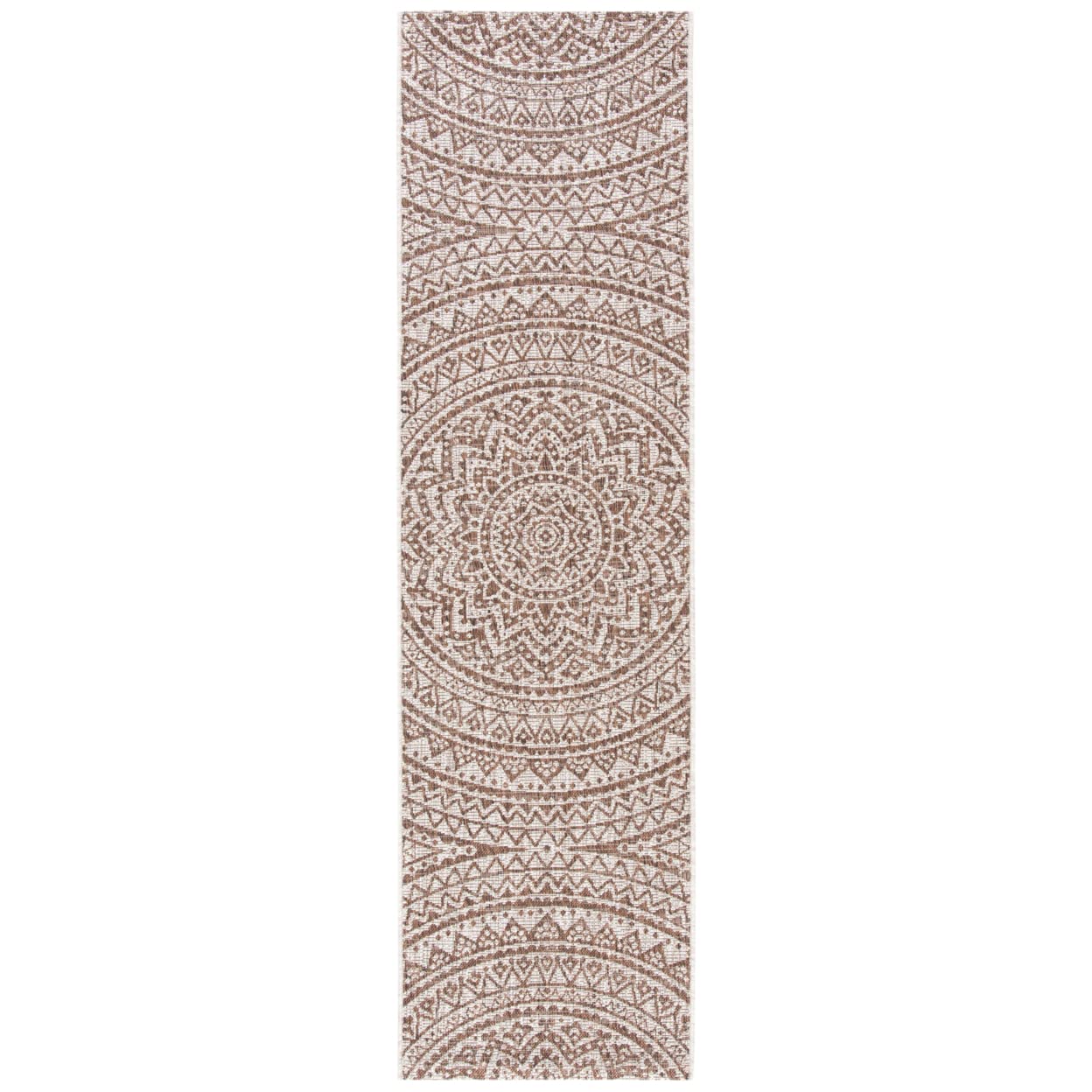 SAFAVIEH Courtyard Collection 2 3 x 16 Light Beige / Light Brown CY8734 Indoor/ Outdoor Easy Cleaning Patio Backyard Mudroom R