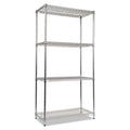Alera ALESW503618SR NSF Certified Industrial 36 in. x 18 in. x 72 in. 4-Shelf Wire Shelving Kit - Silver