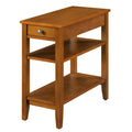 Convenience Concepts American Heritage Chairside End Table with Drawer 23.5 - Classic Living Room Table with Storage Shelf, Bedr