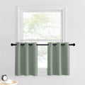 NICETOWN Sage Green Blackout Curtains Short, Thermal Insulated Tailored Curtains Privacy Drapes for Nursery/Baby Room, Grommet S