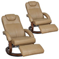 RecPro Charles 28 RV Euro Chair Recliner Modern Design RV Furniture (2, Toffee)