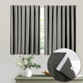 Muamar 2pcs Self Adhesive Curtains for Small Window,Curtains for Bathroom,Short Curtains Door Curtains for Door Window, RV Curta