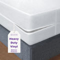 BLISSFORD Plastic Mattress Protector Zippered Cal King, Waterproof Vinyl Mattress Cover, Heavy Duty Noiseless Mattress Encasemen