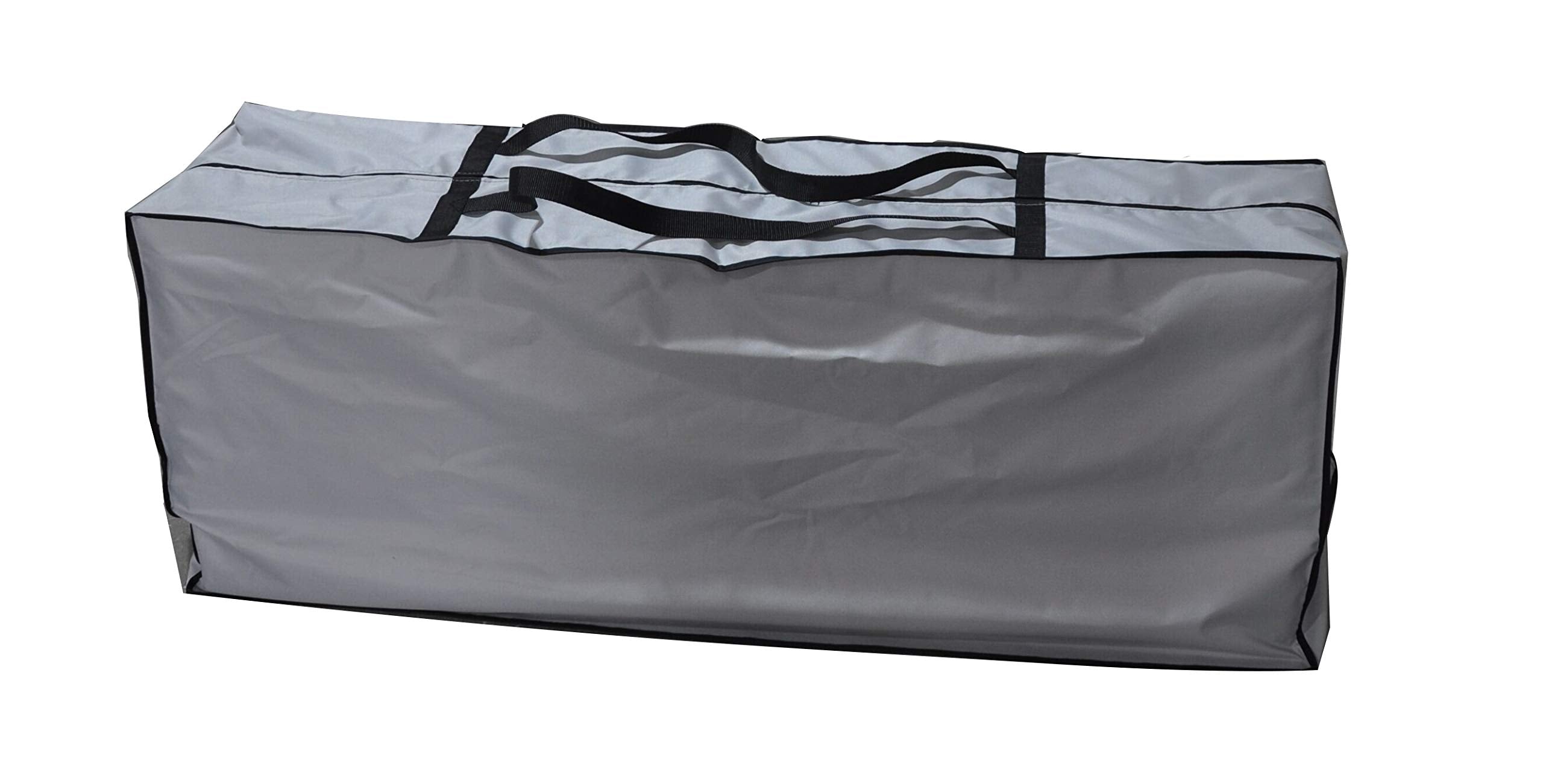 acoveritt Outdoor Rectangular Cushion/Cover Storage Bag, Protective Zippered Storage Bags with Handles, 60X20X28 Grey