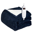 Tefici Heated Blanket Full Size Electric Blanket Throw,Soft Flannel to Sherpa Heating Blanket with 6 Levels Fast Heating, 1-9 Ho