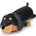 30 Giant Black Dachshund Dog Plush Stuffed Animal- Black Weiner Dog Plush Pillow Plushies, Large Dachshund Plush Toy, Cute Hug