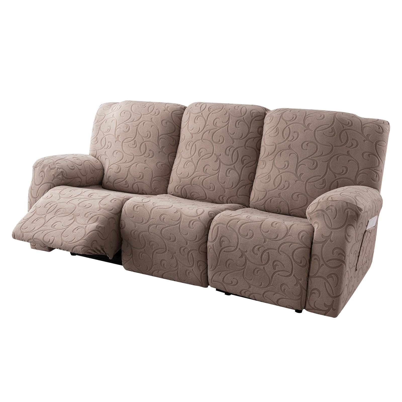 Recliner Sofa Covers Sectional Couch Cover for Reclining Couch 5-Pieces Stretch Recliner Sofa Slipcover, Soft Jacquard Furniture