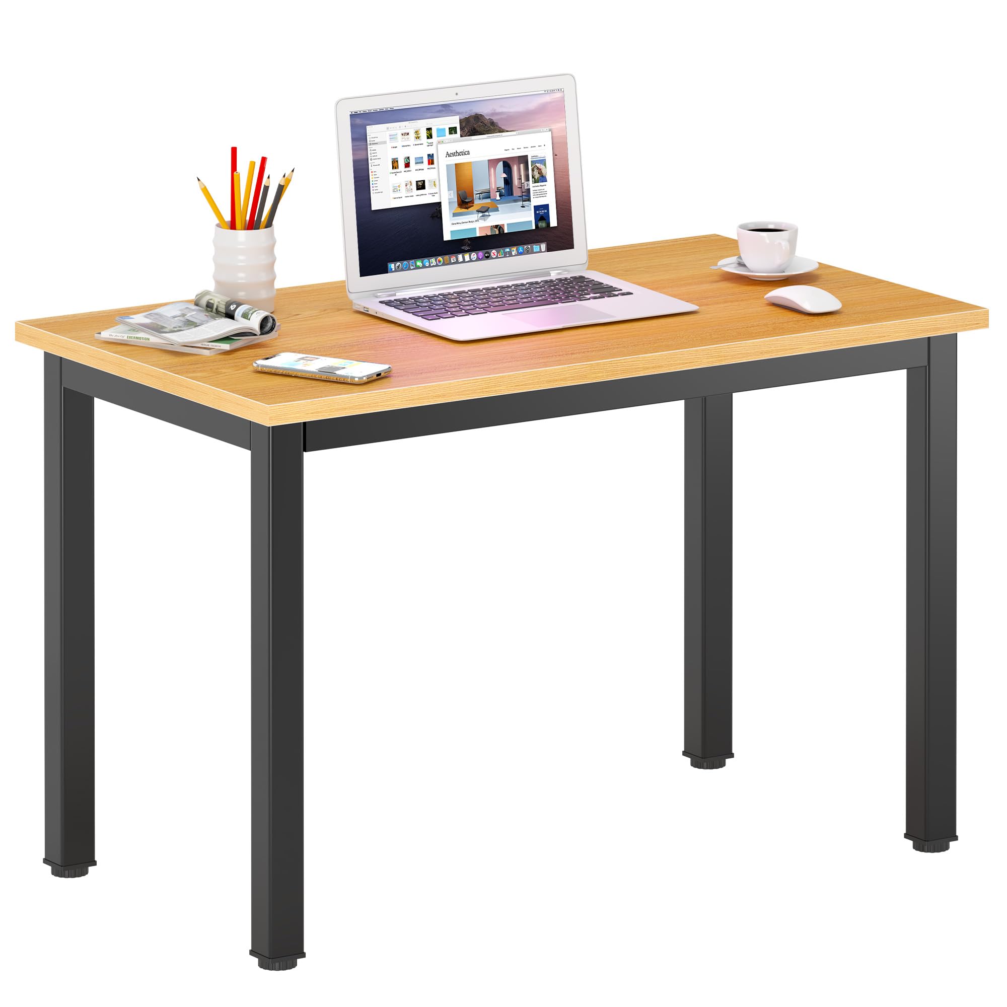 DlandHome 31.5 inches Small Computer Desk for Home Office Activity Table Writing Table for Small Spaces Study Table Student Lapt