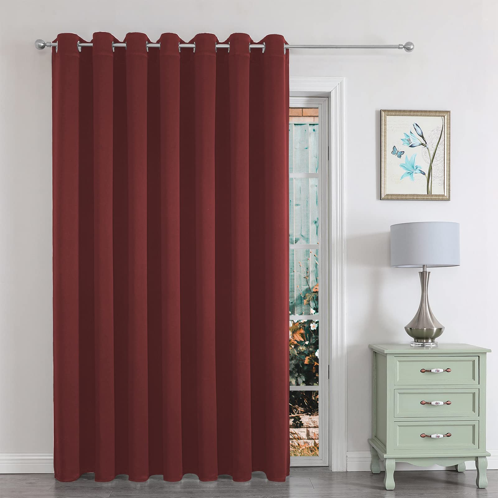 Joydeco Room Divider Curtain, Patio Door Curtain for Sliding Door, Sliding Glass Door Curtain, Extra Wide Curtains Privacy Curta