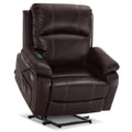 MCombo Small-Wide Power Lift Recliner Chair with Massage and Heat for Petite Elderly People, 3 Positions, 2 Side Pockets, USB Po