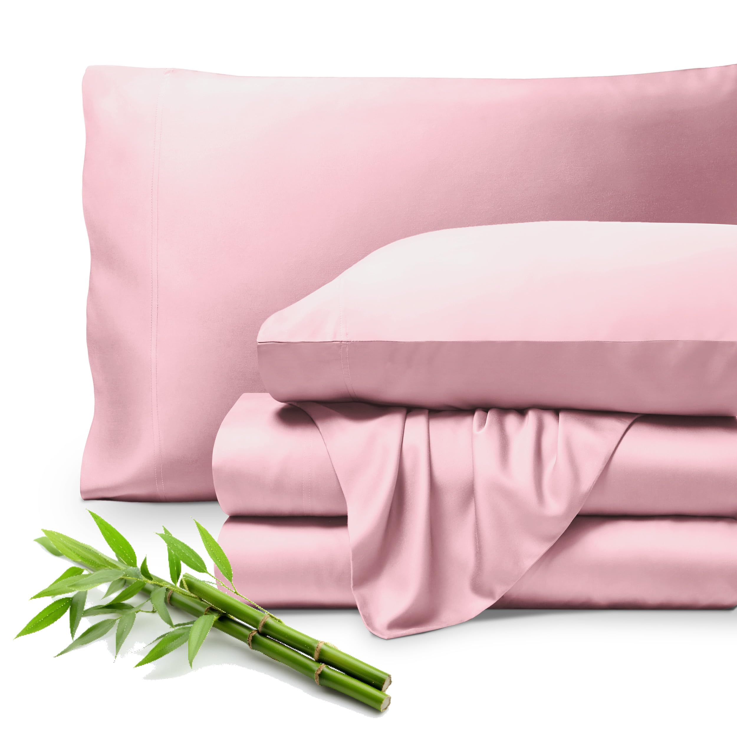Bare Home 100% Rayon Made from Bamboo King Sheet Set - 4 Piece Bedding Set - Deep Pockets - Breathable - Easy Fit - Bedding Shee