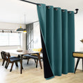 NICETOWN 100% Blackout Patio Sliding Door Curtain, Wide Lined Drape, Keep Warm Drapery, Sliding Glass Door Panel for Night Shift