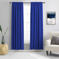 DONREN Klein Blue Blackout Curtains Panels for Bedroom - Thermal Insulated Solid Rod Pocket Curtains (42 by 84 Inch,2 Panels,Roy