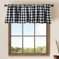 2 Pack Buffalo Check Plaid Window Valances White and Black Farmhouse Design Window Treatment Decor Curtains Rod Pocket Valances 