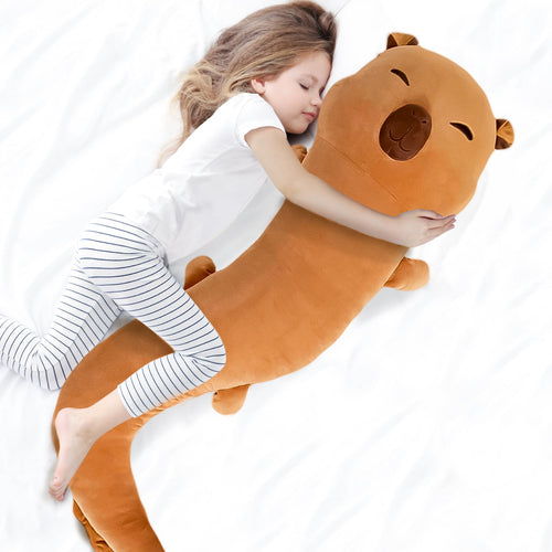 48 inch Giant Capybara Plush Stuffed Animal, Big Capybara Glow in The Dark Fluorescent Plushies Pillow Toy, Jumbo Cute Capibara 