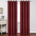 Joydeco Blackout Curtains 108 Inch Length 2 Panels Set, Thermal Insulated Long Curtains 2 Burg, Room Darkening Grommet Curtains 