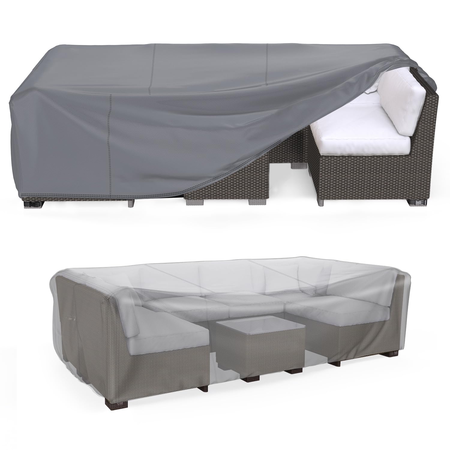 Mrrihand Heavy Duty Patio Furniture Covers, Outdoor Furniture Covers Waterproof Sectional Sofa Set, Patio Table and Chair Set Co