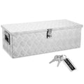 ARKSEN 30 Inch Heavy Duty Aluminum Trailer Tool Box Chest Box Pickup Truck Bed Storage Toolbox for RV, Truck, & Trailer with Sid