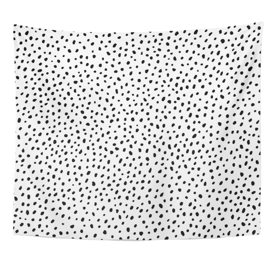 TOMPOP Tapestry Polka Dot Simple Structure Abstract Many Scattered Pieces Black White Home Decor Wall Hanging for Living Room Be