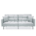 Best Choice Products Convertible Linen Fabric Tufted Split-Back Plush Futon Sofa Furniture for Living Room, Apartment, Bonus Roo