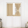 NICETOWN Farmhouse French Door Curtain Drapes - Thermal Insulated Solid Blackout Front Glass Door Side Panels 30x40 inches Priva