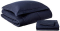 Twin Comforter Set 6 Piece Bed in a Bag with Bed Skirt, Fitted Sheet, Flat Sheet, 1 Pillowcase, and 1 Pillow Sham, Twin, Dobby N