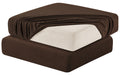 Hokway 2 Piece Couch Cushion Slipcovers Stretch Reversible Cushion Replacement Slipcovers Sofa Cushion Covers(Chocolate, 2)