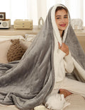 Heated Throw Blanket Electric Blanket Throw, Heated Blanket with 5 Heating Levels & 4 Hours Auto Off, Super Cozy Soft Sherpa Hea