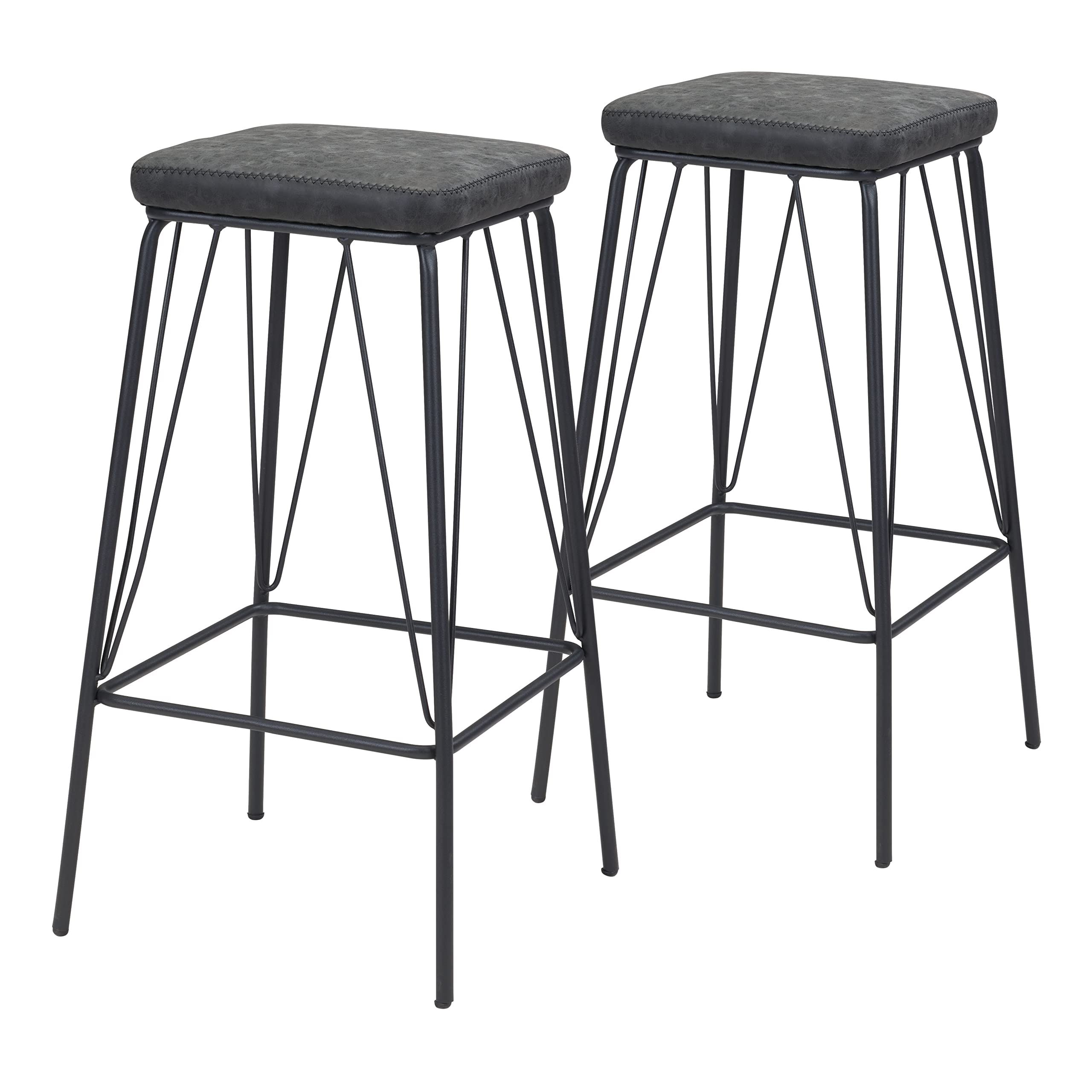 Zuo Samuel Barstool (Set of 2) Vintage Black