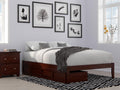 AFI, Colorado Full Platform Bed with 2 Storage Drawers, Walnut