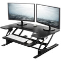VIVO 36 inch Electric Height Adjustable Stand Up Desk Converter, VE Series, Sit to Stand Tabletop Dual Monitor Riser with USB Po