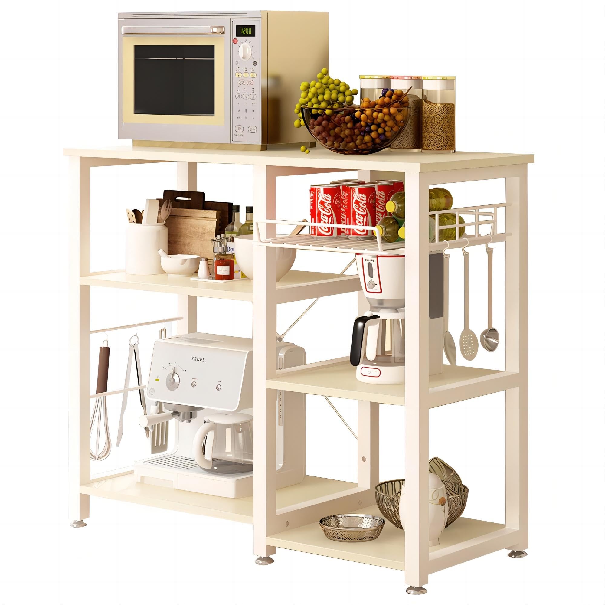 soges 3-Tier Kitchen Bakers Rack Utility Microwave Oven Stand Storage Cart Workstation Shelf W5s-MO