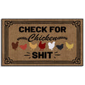 Wulidrom Check for Chicken Shit Outdoor Welcome Mats for Front Doormat Outdoor Entrance Rugs Indoor Floor Mats 30X18