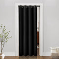 PANELSBURG Black Grommet Door Curtain,52 x 80 - 1 Panel
