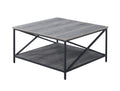 Convenience Concepts Tucson Metal Square Coffee Table, Weathered Gray / Black