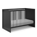 Storkcraft Calabasas 3-in-1 Convertible Crib (Black) - GREENGUARD Gold Certified, Fits Standard Crib Mattress, Converts to Toddl