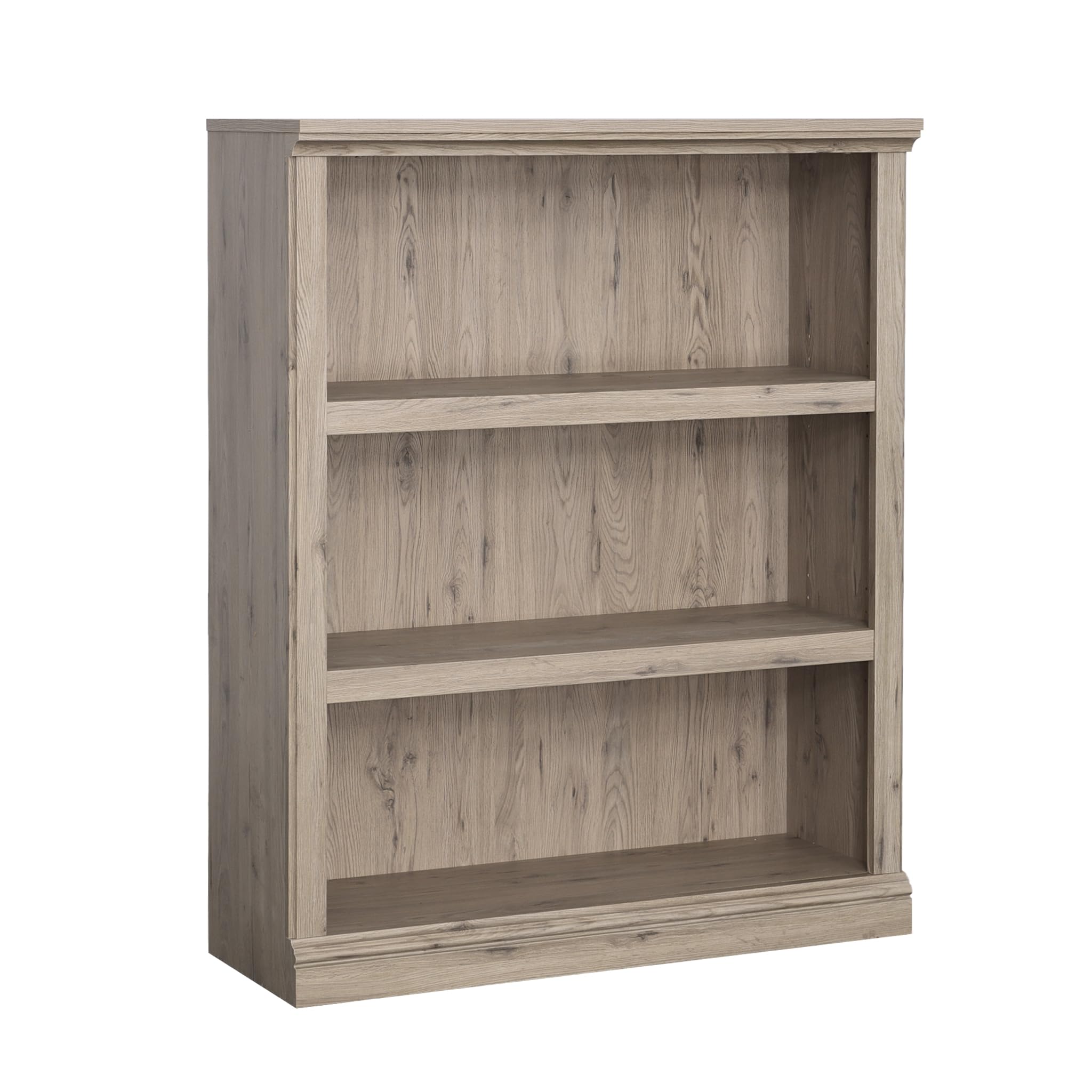 Sauder 3 Tier Book Shelf Wooden Bookcase Multipurpose Bookshelf for Home Office, Living Room, in Laurel Oak