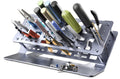 METALTER Screwdriver Rack, Small Tool Storage Holder for Desk Top, Work bench Organizer, Aluminum Alloy, Dark Grey