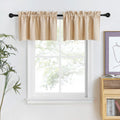 NICETOWN Farmhouse Valances for Kitchen/Bathroom/Living Room Blackout Privacy Adjustblae Rod Pocket Short Winow Curtains for Caf