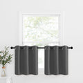 NICETOWN Kitchen Blackout Window Treatment - Thermal Insulated Valance Home Decor Blackout Grommet Tier Curtains Drapes for Smal