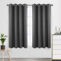 CUCRAF Dark Grey Blackout Curtains 63 inch Length 2 Panels Set, Room Darkening Curtains & Drapes for Living Room Bedroom, Therma