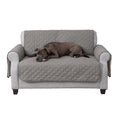 Furhaven Water-Resistant & Reversible Loveseat Cover Protector for Dogs, Cats, & Children - Two-Tone Pinsonic Quilted Living Roo