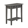 Convenience Concepts Dennis End Table with Shelf 24 - Modern Living Room Side Table with Shelf, Transitional Nightstand, Wirebru