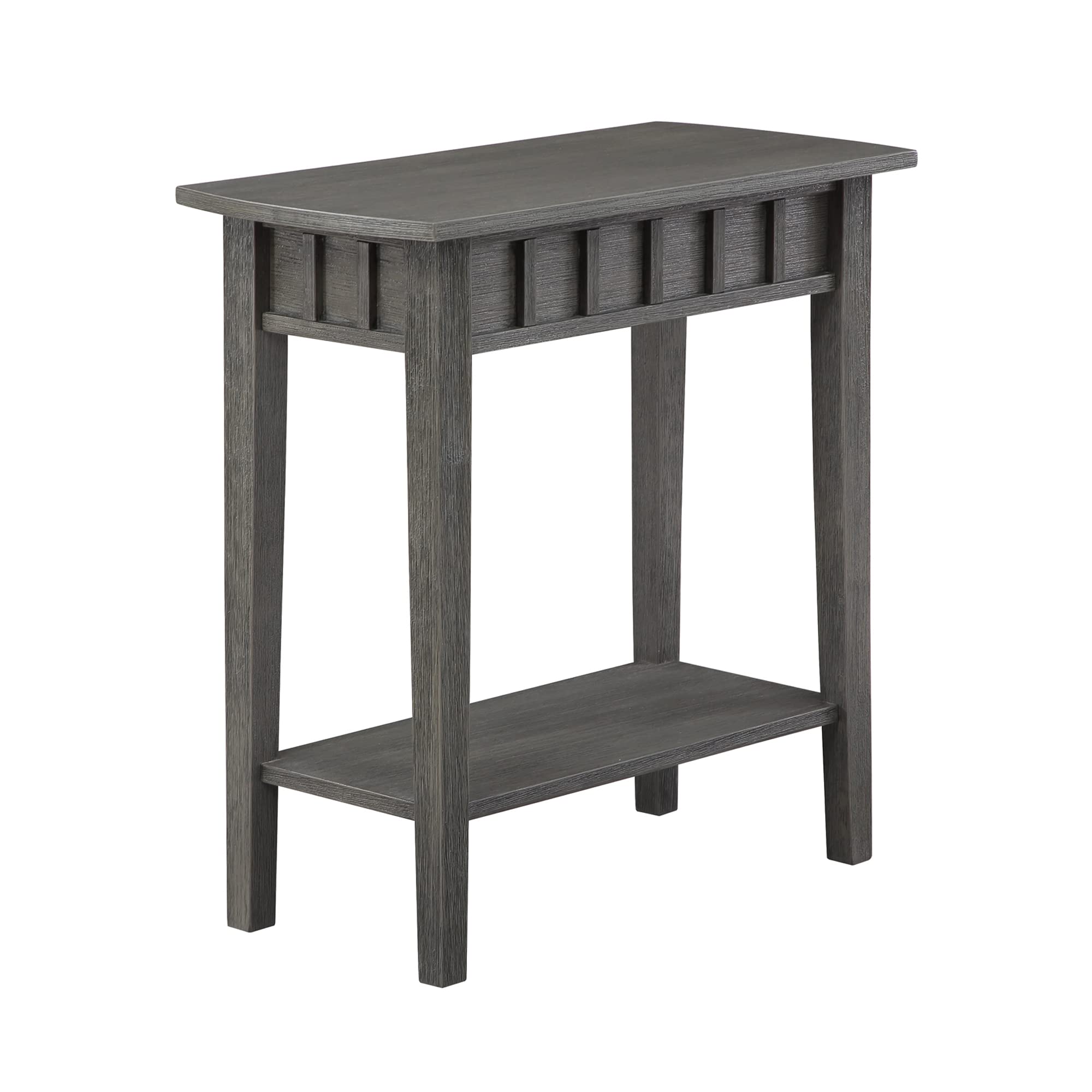 Convenience Concepts Dennis End Table with Shelf 24 - Modern Living Room Side Table with Shelf, Transitional Nightstand, Wirebru