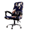 Deisy Dee Computer Office Chair Covers for Stretch Universal Rotating Chair Desk Chairs ONLY Chair Covers (Brown Flower, Medium)