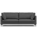 SIMPLIHOME Ava Sofa in 100% Recycled Polyester Tightly Woven Performance Fabric, Pebble Grey, 90-inches Wide, Handcrafted Mid-Ce