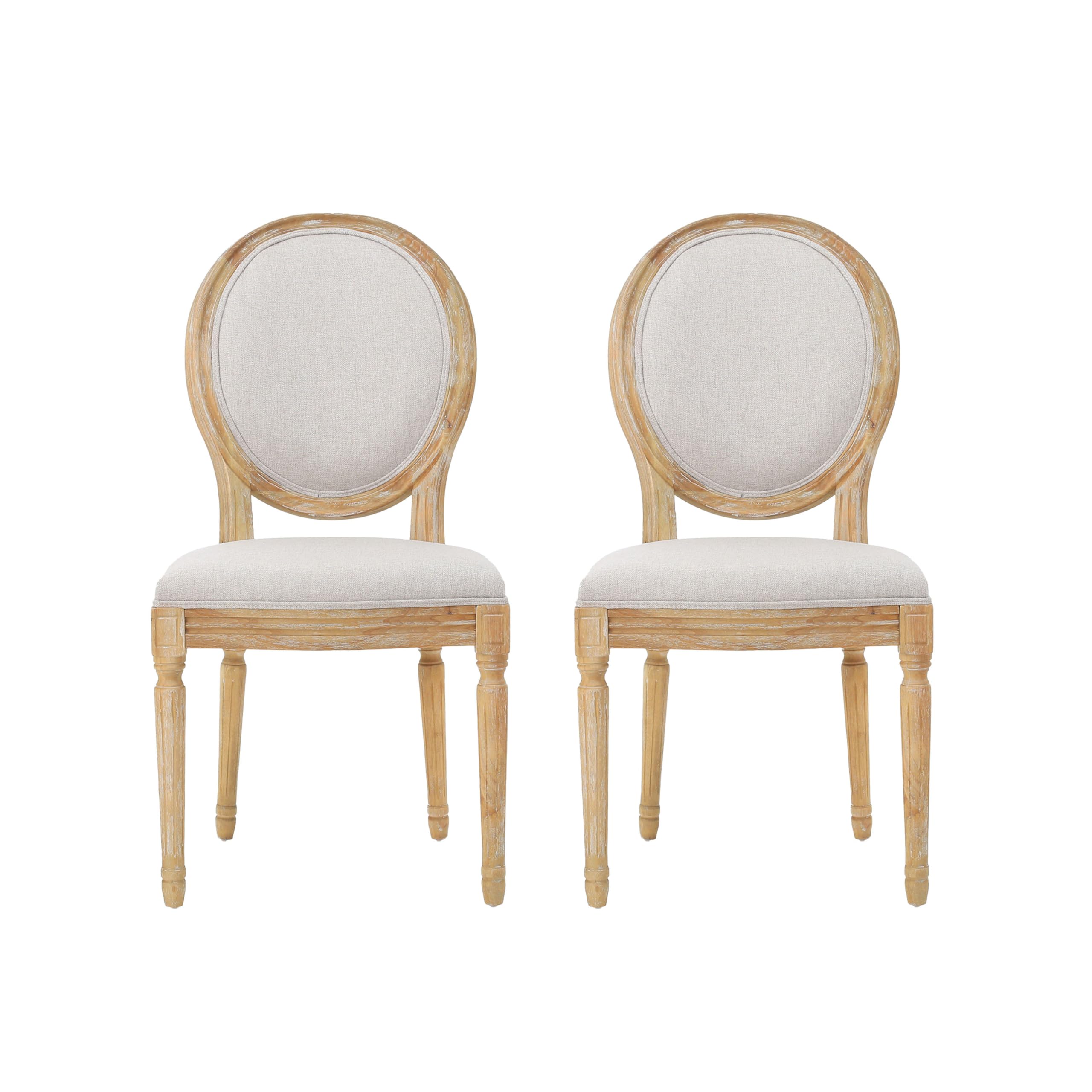 Christopher Knight Home Phinnaeus Dining Chair Set, Set of 4, Wood, Gray Plaid + Light Beige + Natural