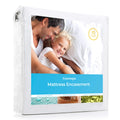 Linenspa Zippered Waterproof Mattress Encasement, Twin, Twin, White