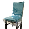 Swanna Plastic Dining Chair Covers with Backrests, PVC Clear Chair Seat Cover, Waterproof Kitchen Protector Chair Slipcover for 